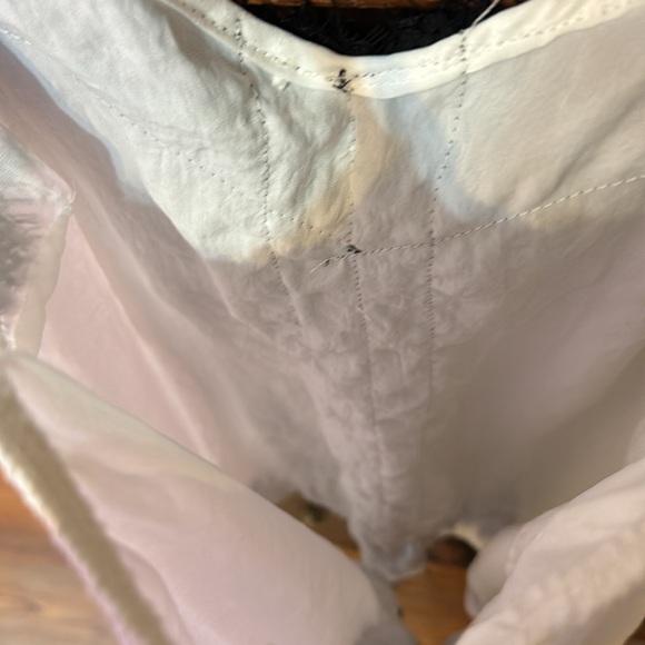 Black Lacy on White Camisole Medium - Picture 6 of 6